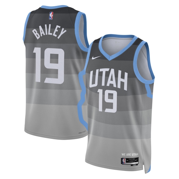 Utah Jazz Trikot Ace Bailey Nike 2025-26 City Edition Grau Swingman - Herren